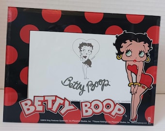 Gorgeous and Vintage Betty Boop Picture Frame, Betty With Red