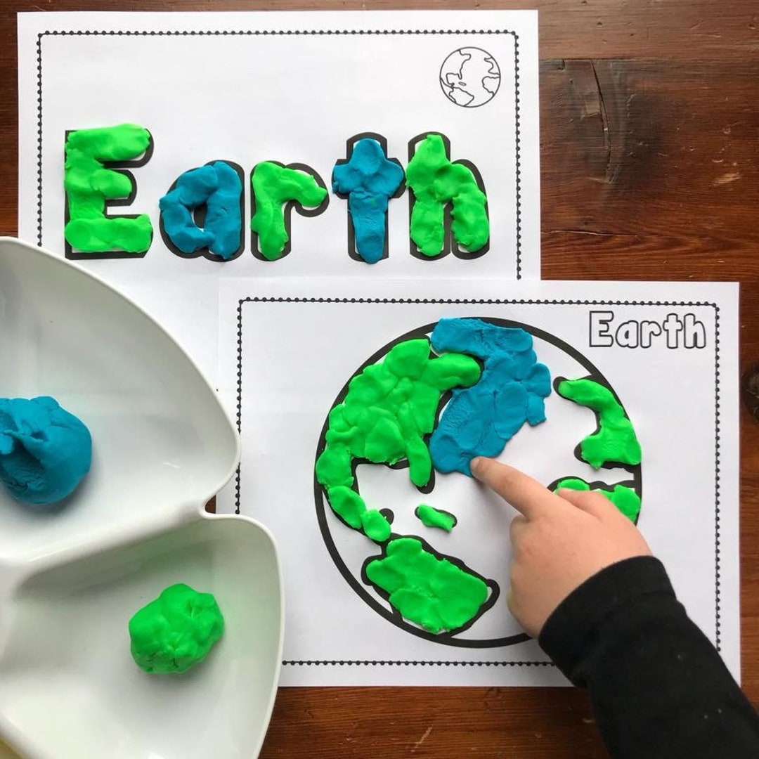 Earth Day Playdough and Loose Parts Mats Etsy