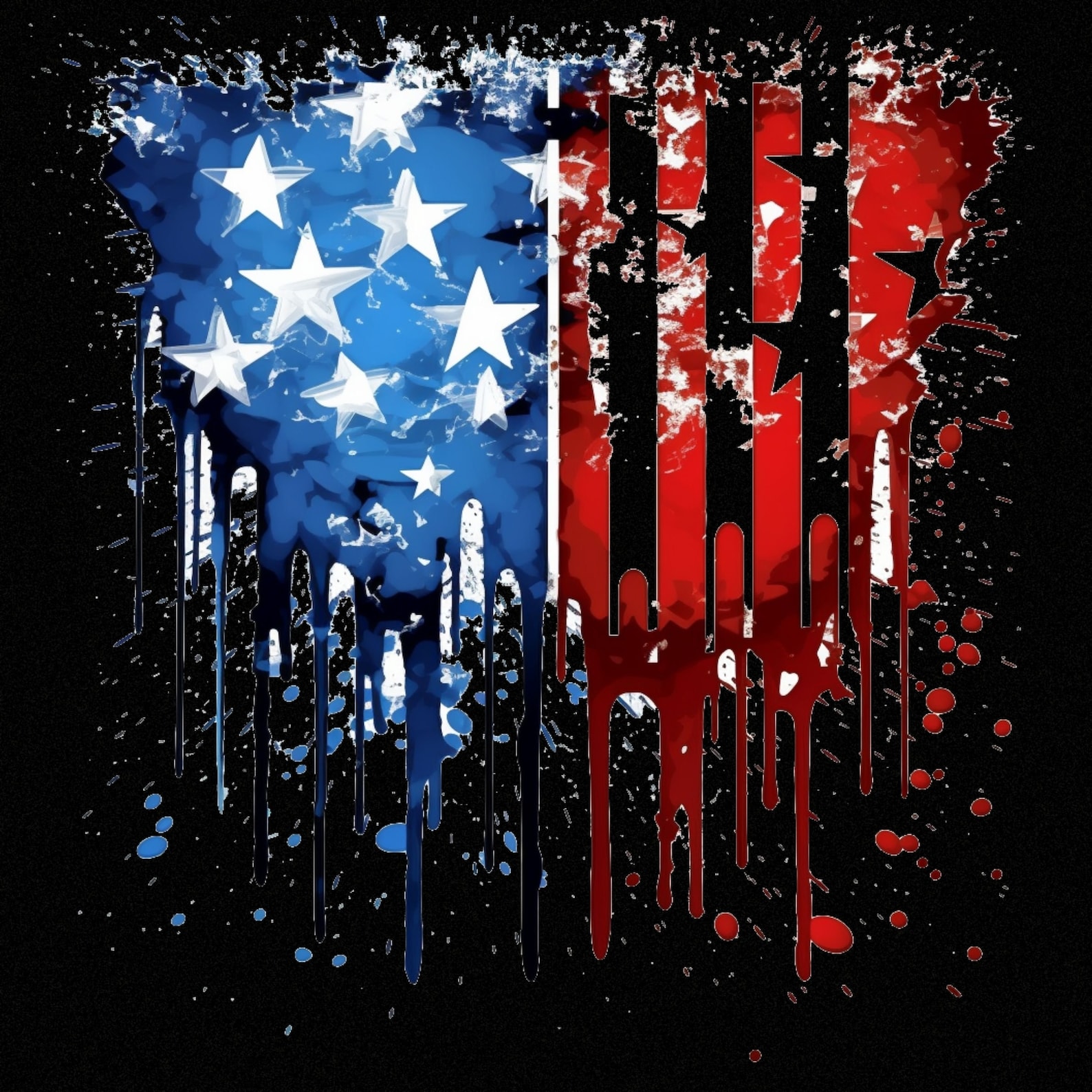 Melting American Flag Png | American Flag Png | Vector Graffiti ...