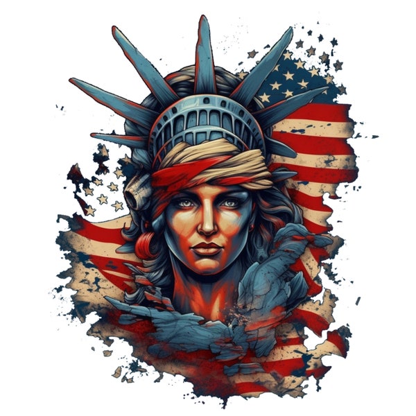 Statue of Liberty | Lady Liberty | American Mama | American Png | Patriotic Decor | 4th of July Png | Memorial Day Png