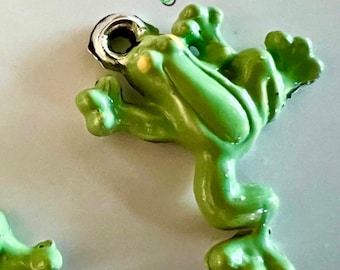 Handpainted Frog Charms: Made-to-Order Jewelry Findings