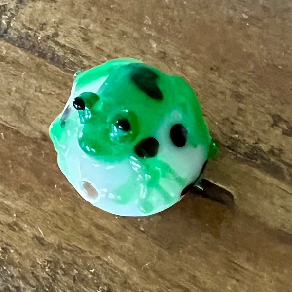 Lampwork Glass Frog Bead, DIY Jewelry Making, For Jewelry Design