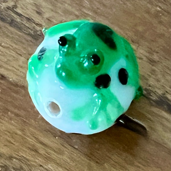 Lampwork Glass Frog Bead, DIY Jewelry Making, For Jewelry Design