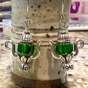 Teapot Earring/Fairy Tea Party/Miniature Teapot Earrings