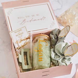 Personalized bridesmaid gifts, Bridesmaid Proposal Box, Elegant Will You Be My Bridesmaid Box Set, Bridal Party Gifts