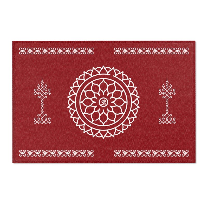 Meditation Yoga Print Pattern Floor Mat