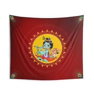 Indoor Wall Tapestries - Krishna Backdrop