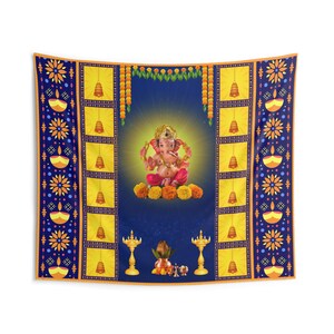 Indoor Wall Tapestries - Ganesha Backdrop - 8.6 feet (L) x 7.3 feet (H)