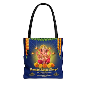 Tote Bag (AOP) - Ganesh Chaturthi - Festive Tote - 13(H) x 11(L) inches