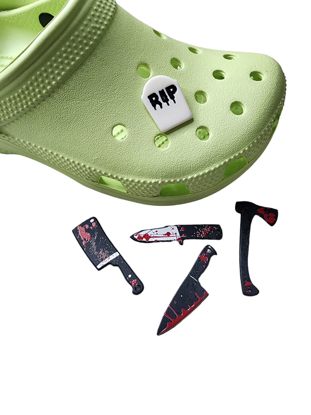 Popular Croc Charms Horror Theme Bloody Knives Etsy