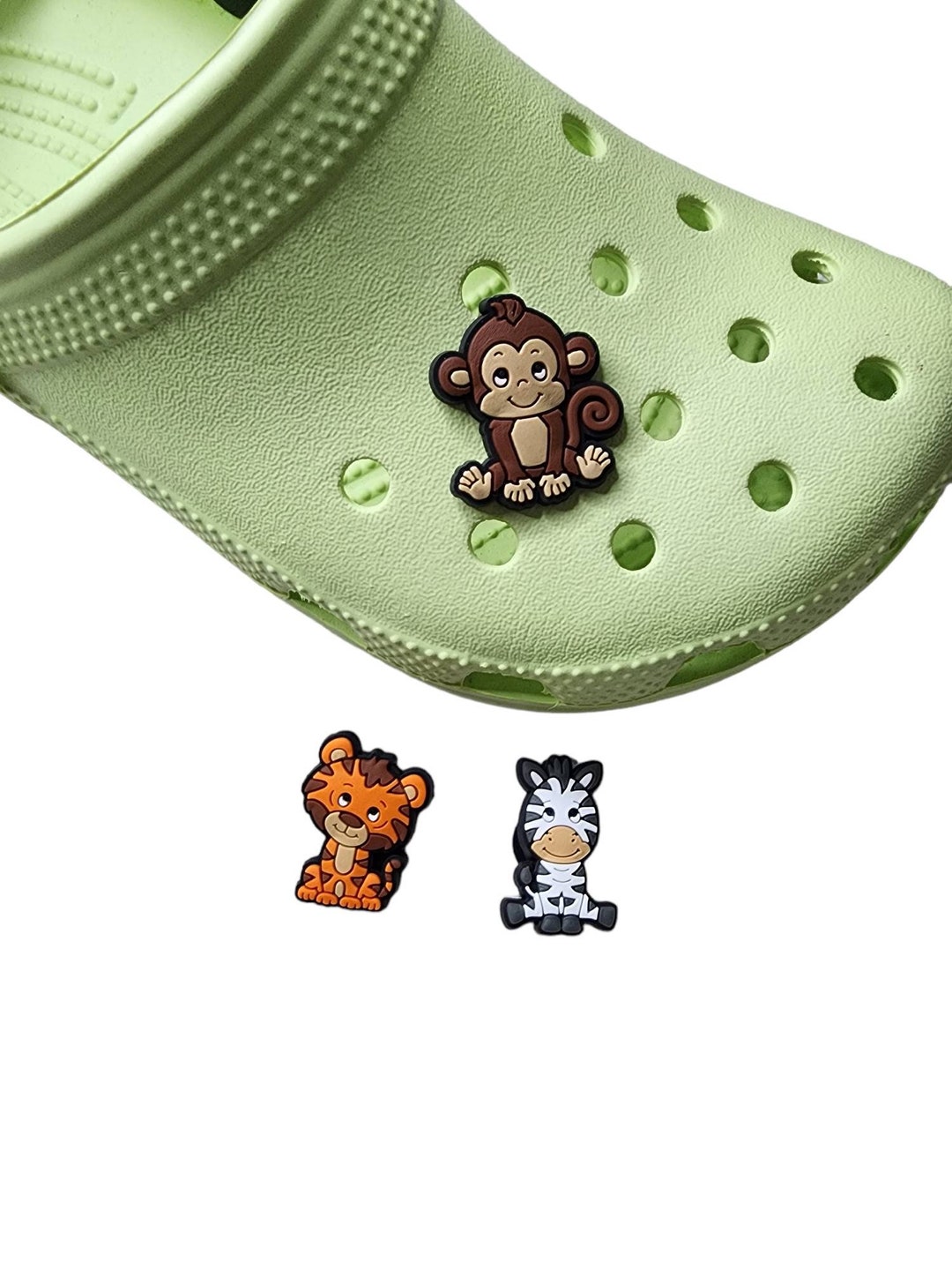 Croc Charms Zoo Animals Monkey Tiger Zibra Etsy Croc Charms Zoo Animals Monkey Tiger Zibra Etsy