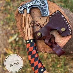 Beautiful custom handmade viking forged axe, Groomsmen gift , Birthday Gift, collectibles axe , Gift for him , Anniversary gift for husband