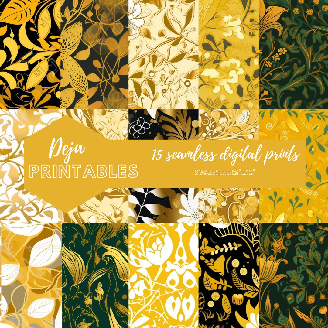 Printable Seamless Pattern - Digital Download - Spring Collection 12 ...