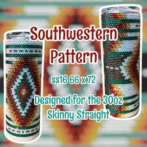 Southwestern Design Rhinestone Tumbler Template | SS16 Honeycomb Pattern | 30oz Skinny Straight Tumbler