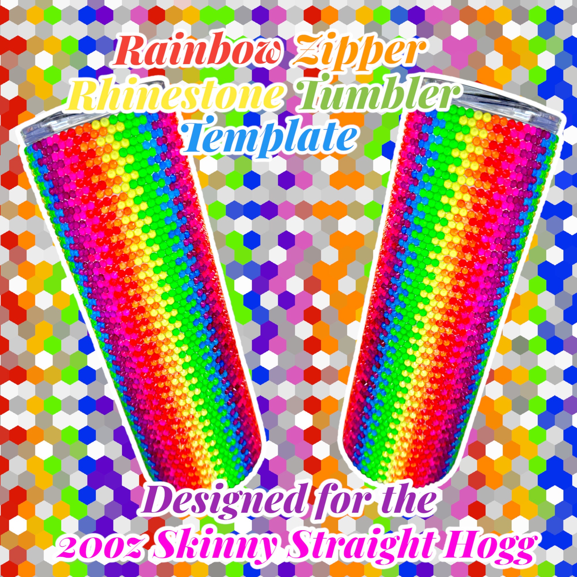 Rhinestone Tumbler Strip Decal (Choose Color) - $0.50 : VS