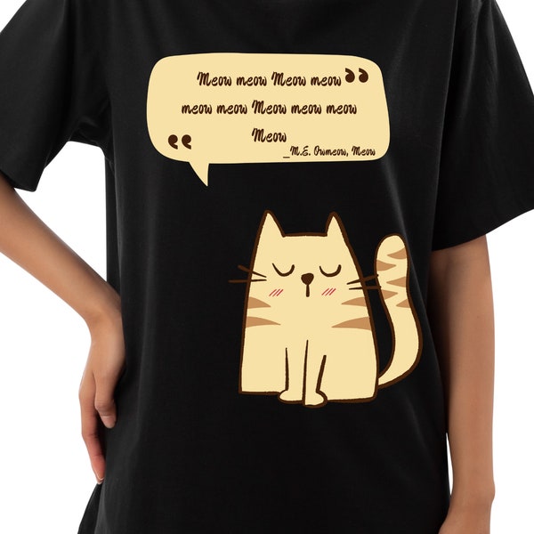 Meow Masterpiece PNG, T-shirt Designs, Cute Cat Tee,Whimsical Kitty Shirt,Cat Lover Apparel,Vibrant Feline Print, Unisex Shirt,Meow Apparel