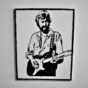 Eric Clapton Guitar Pick Canvas Art