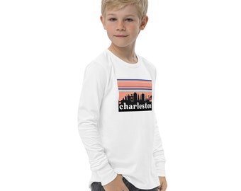 Youth long sleeve tee, Charleston skyline tee, Kids T-shirt, Tee for Kids, Rep Your City, Matching Mom and daughter tee, Dad and Son