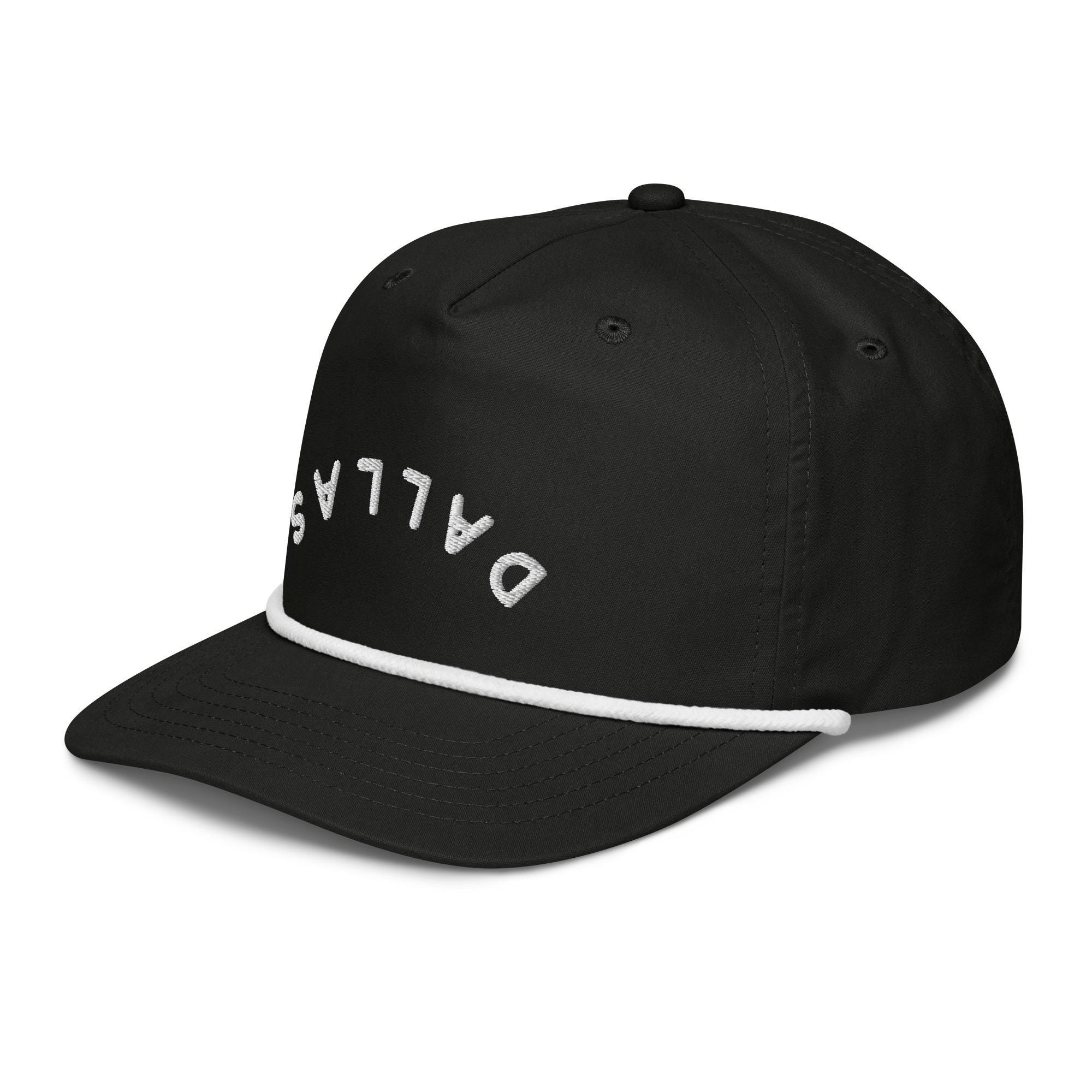 Upside Down Dallas Dad Hat - Inverted Dallas Embroidered Baseball Cap, Adjustable Unstructured Fit