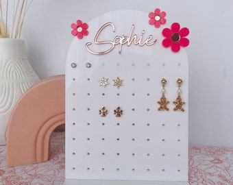 Personalised Earring Holder - Daisy