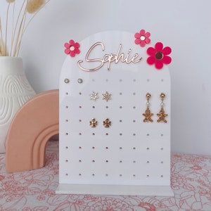 Personalised Earring Holder - Daisy