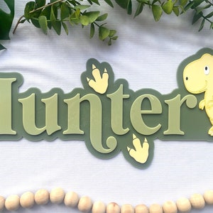 Dinosaur Name Sign - Personalised - Door Sign