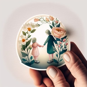 Adesivos para o Dia das Mães, Adesivos digitais, Adesivos lindos, Comemorando o Dia das Mães, Presentes para o Dia das Mães