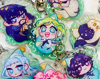 Witch Hat Atelier Acrylic Charms - Coco, Agott, Richeh, Tetia, Qifrey, Olruggio, Brush bug