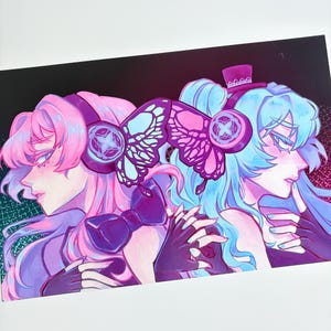 Impression aimantée Vocaloid Hatsune Miku Megurine Luka 11 x 17