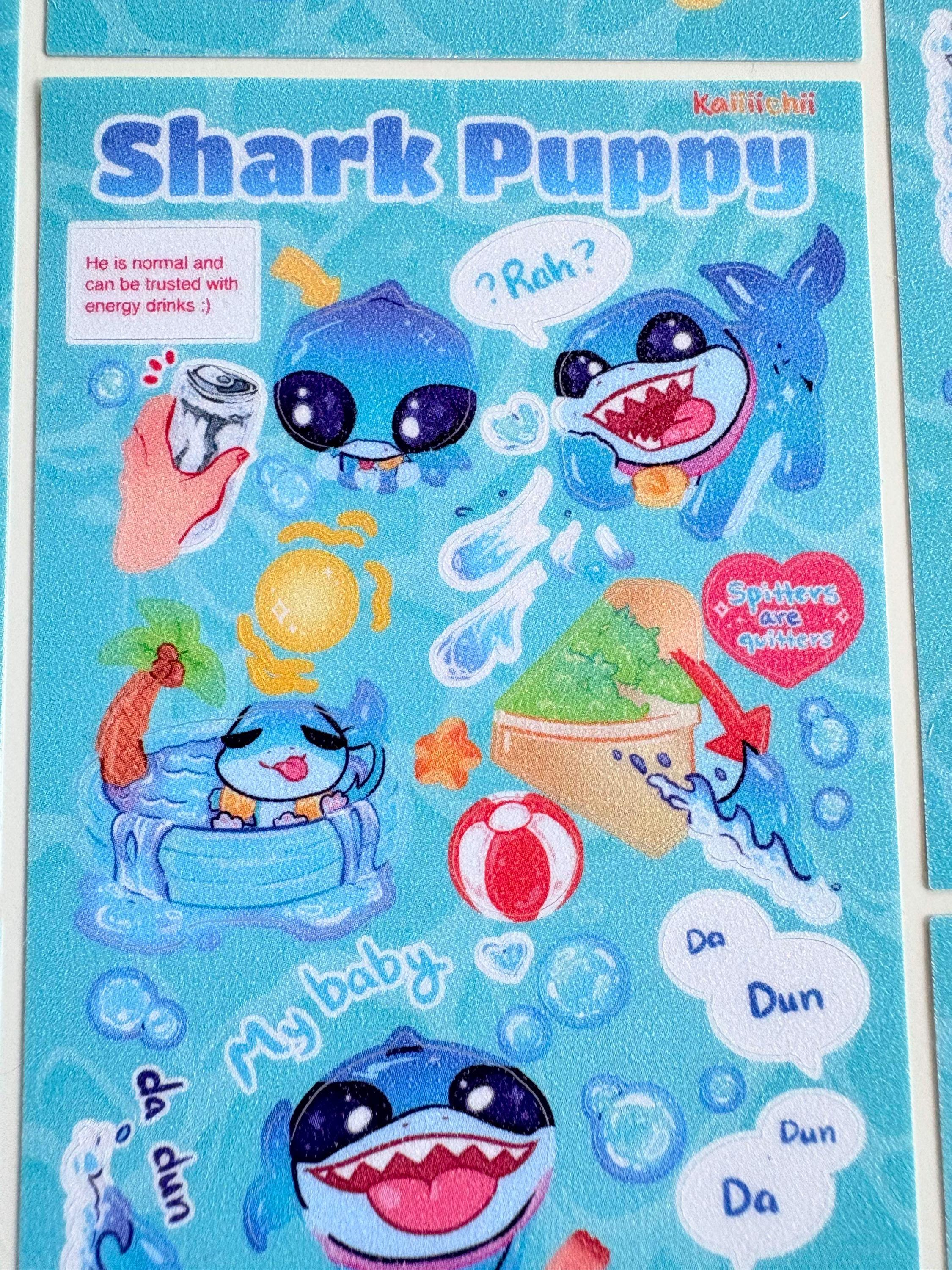 Marvel Rivals Sticker Sheets Invisible Shark Puppy Jeff Marvel Rivals Glitter Sand Deco Sticker Sheet - Etsy