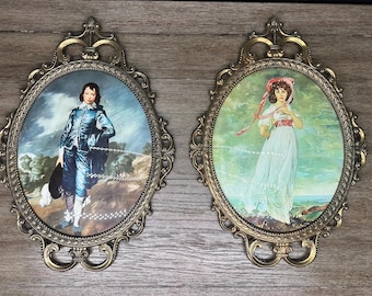 ヴィンテージ ミッドセンチュリー 真鍮メタルフレーム ブルーボーイ