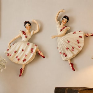 Ceramic Ballerina Wall Plaque - Etsy