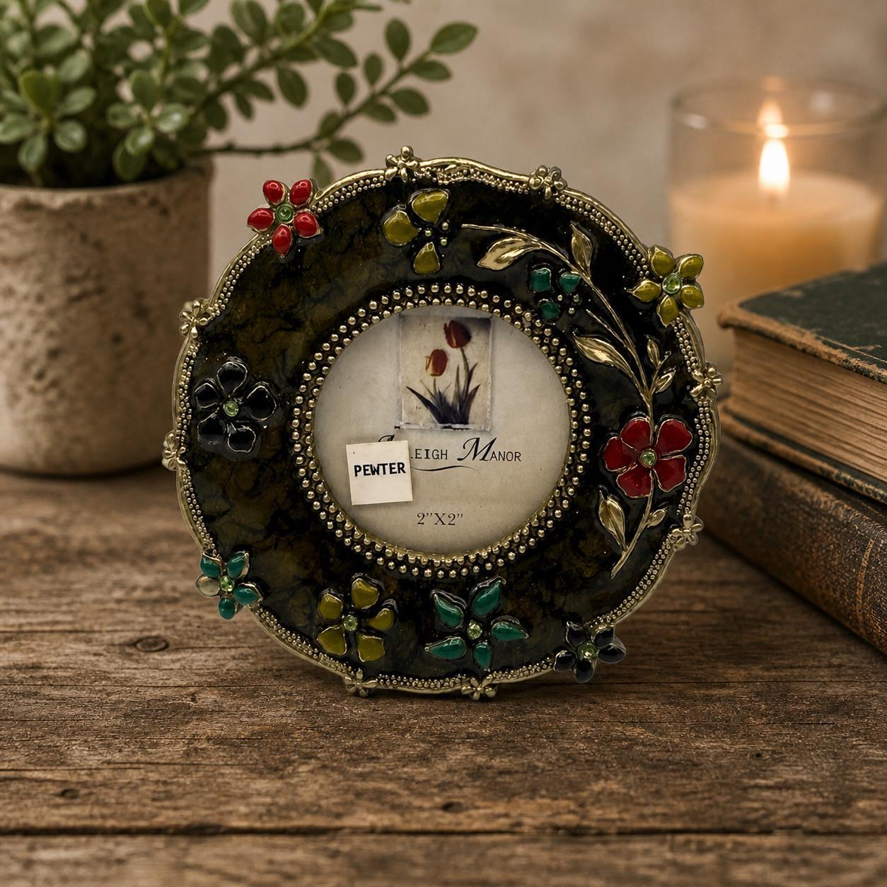 Enamel Rhinestone Vintage Picture Frames - Etsy