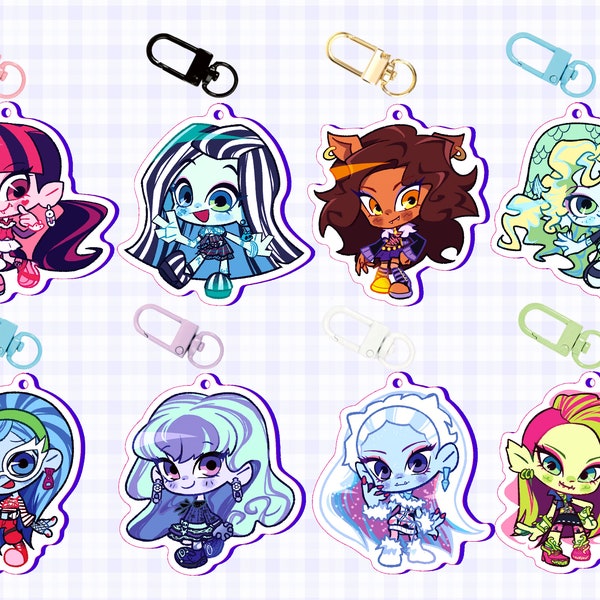 Ghoul girls double sided G1/G3 acrylic epoxy charms