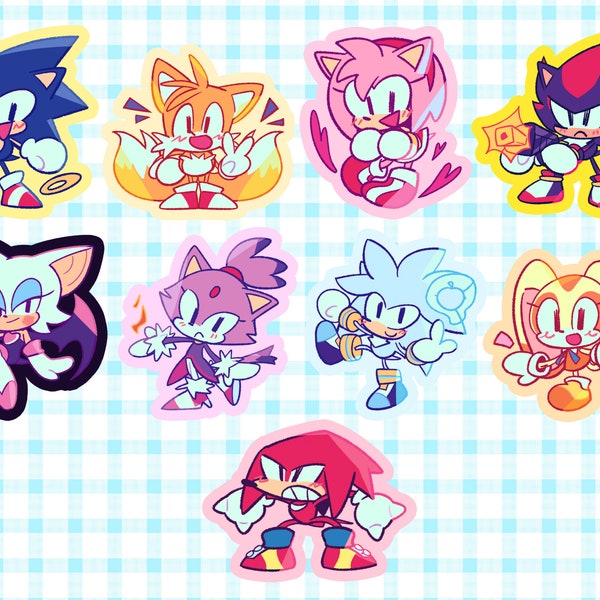 Sonic vinyl stickers