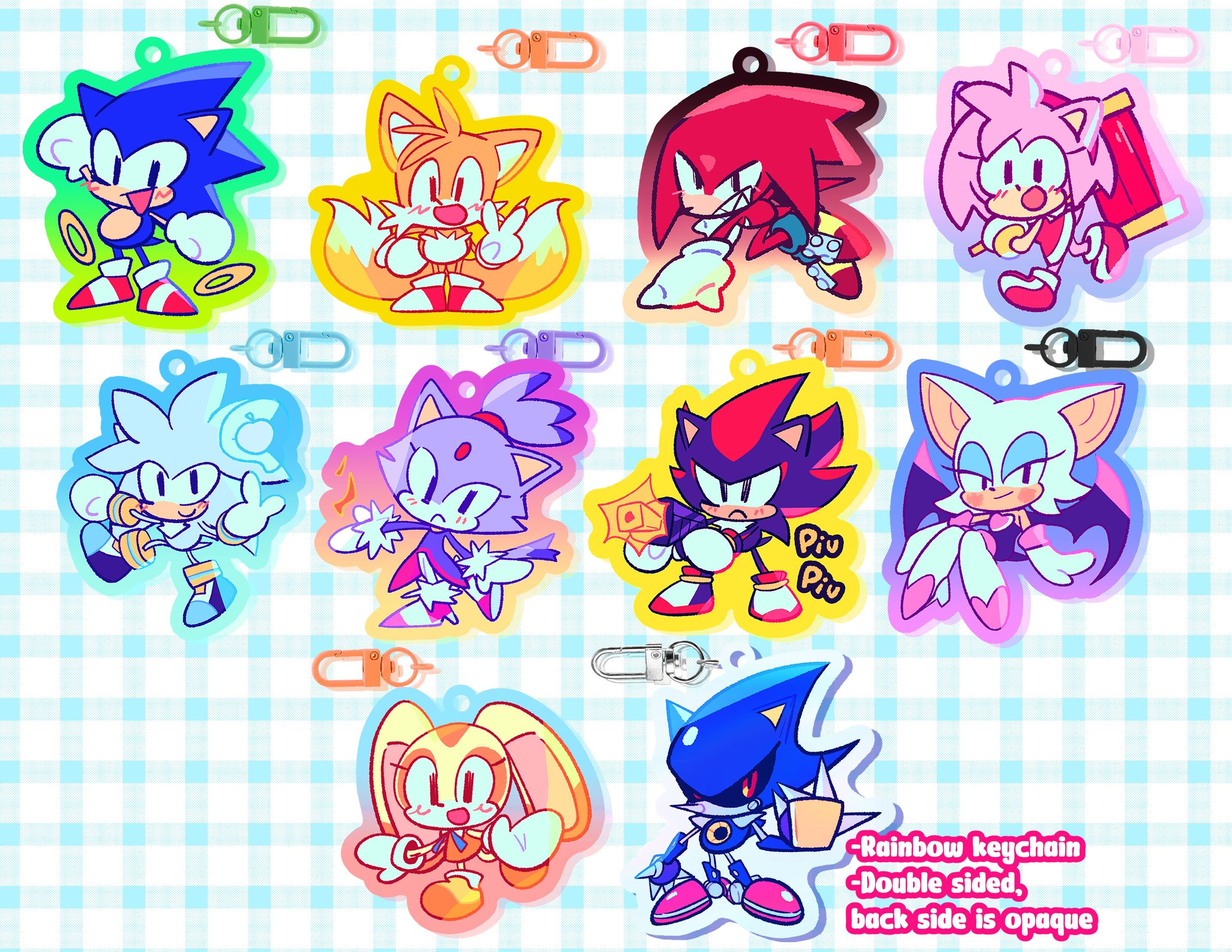 Dijes acrílicos transparentes de colores Sonny