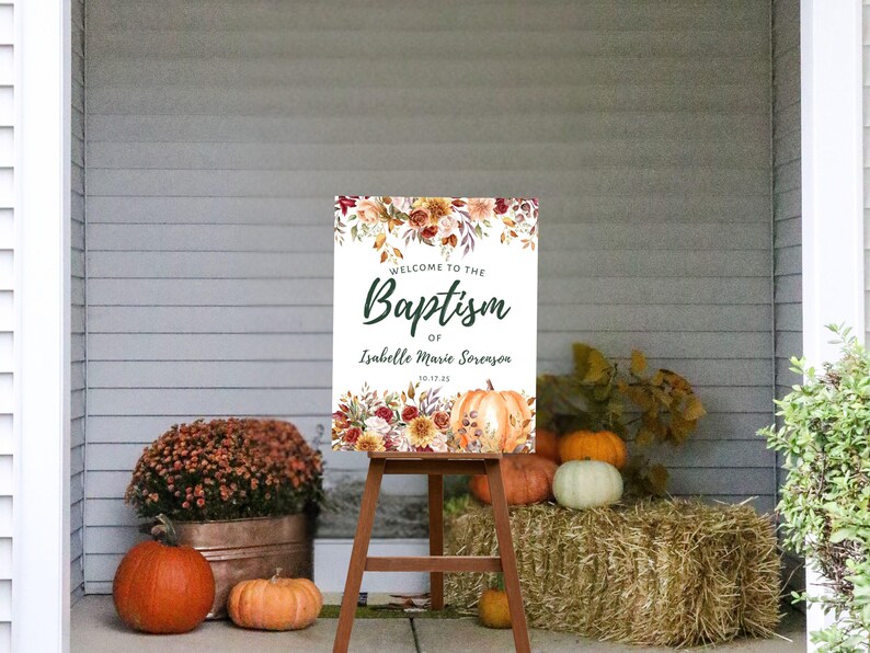 Lds Fall LDS Baptism Welcome Sign, LDS Baptism, Autumn Lds Baptism, Great to Be ...