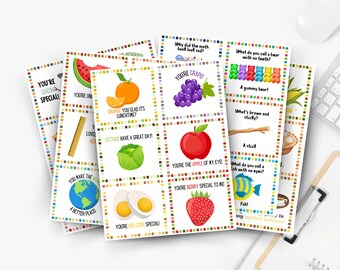 Lunchbox notes, lunch box cards, Joke Lunch Box Notes, encouragement cards, teaching printables, Back To School Notes, lunch notes for kids