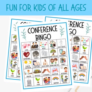 LDS General Conference Bingo, Latter Day Saints Games, LDS Conference, Come Follow Me, Printable ...