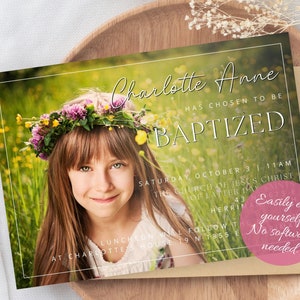 LDS Baptism Invitation | LDS Baptism Invitation Girl | LDS Baptism Invitation Boy | Baptism Invitation | Lds invitation