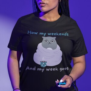 Lazy Grumpy Cat - Unisex Garment-Dyed T-shirt