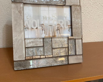 Rustic Style Neutral Toned Mosaic Picture Frame - Backsplash Inspired