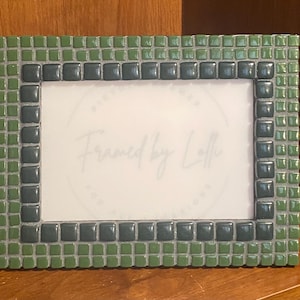 Green Mosaic Picture Frame, Dark Green Lover Gift, 4x6 Photo Frame