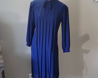 Abito vintage a maniche lunghe plissettato Edie Johne, abito anni '90, abito plissettato vintage, abito con scollo con colletto vescovile, regalo Y2k per le donne, Aritzia
