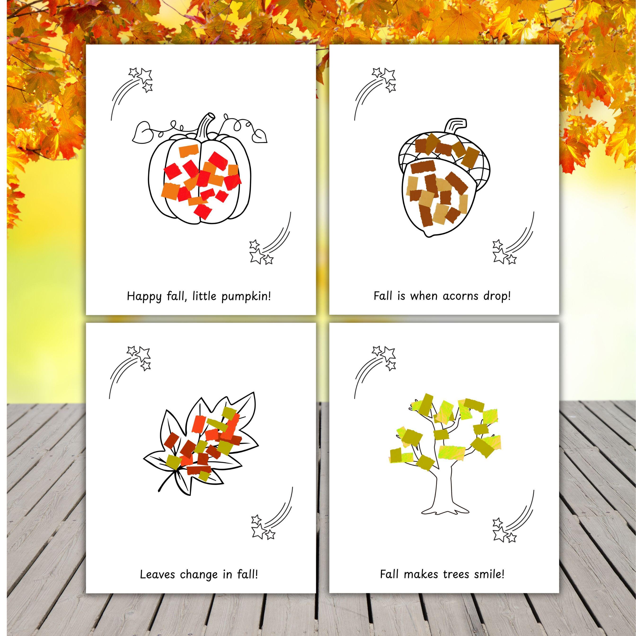 Fall Torn Paper Craft for Kids – Christian Pumpkin Activity, Printable ...