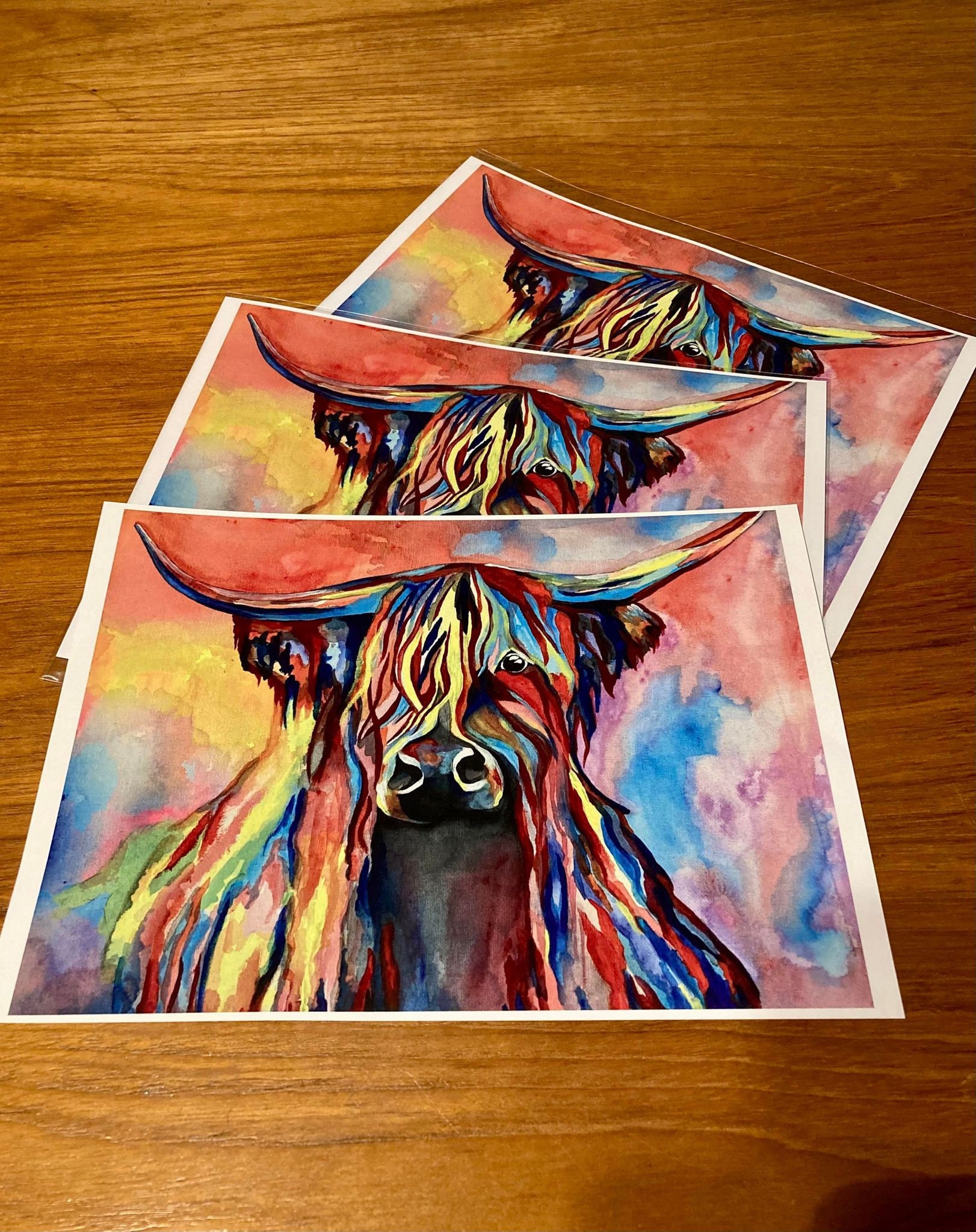 rainbow-highland-cow-a3-wall-art-print-print-of-painting-animal