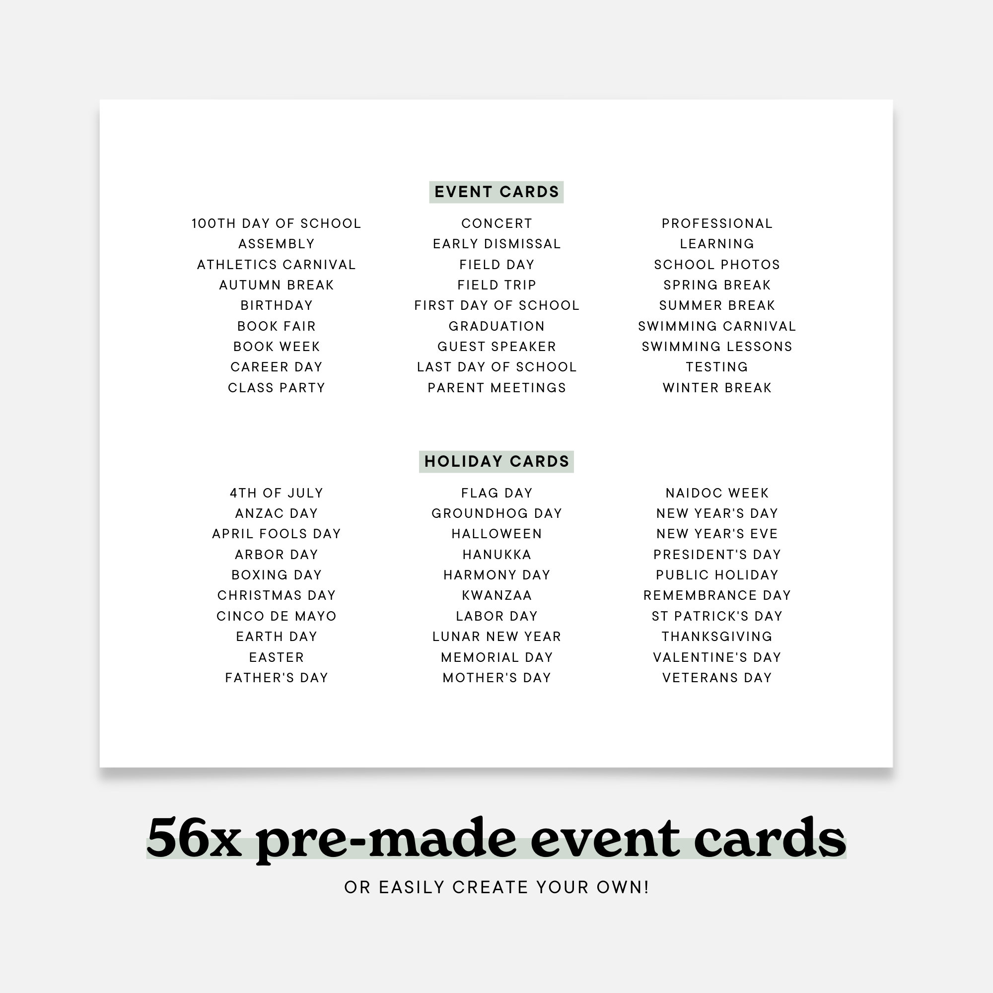 Printable Classroom Calendar, Pocket Chart Calendar, Editable Canva