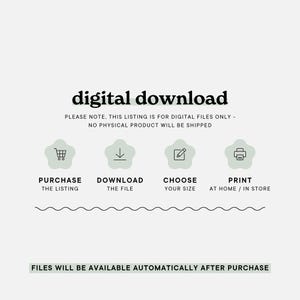 Digital download instructions for educational flash cards in a rainbow colour palette for kids, detailing purchase, download, and print steps with pastel icons.