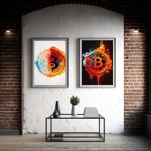 Digital Download | Bitcoin Pair Wall Decor for Crypto Trader/Enthusiasts