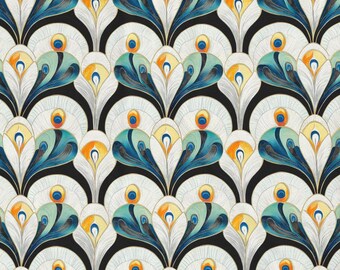 Enchanted Rhapsody Peacock Deco Velveteen Blanket – Elegant peacock pattern meets Art Deco glam in this silky soft statement throw.